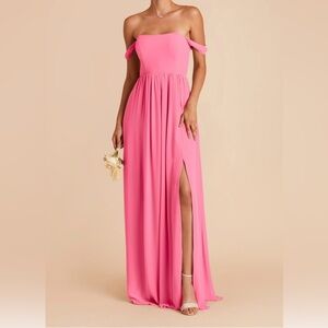 Elegant Pink Off-Shoulder Dress